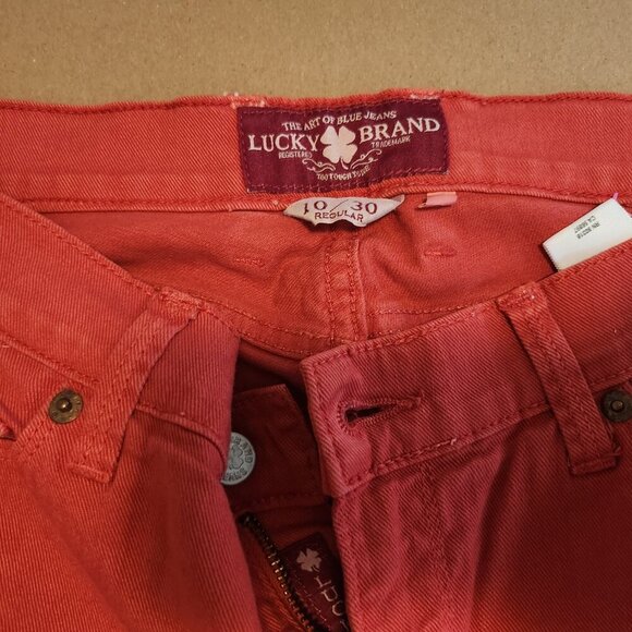Lucky Brand Sofia Skinny Red Denim Jeans Women’s Size 10/30 Ankle Very Nice! - Picture 14 of 14